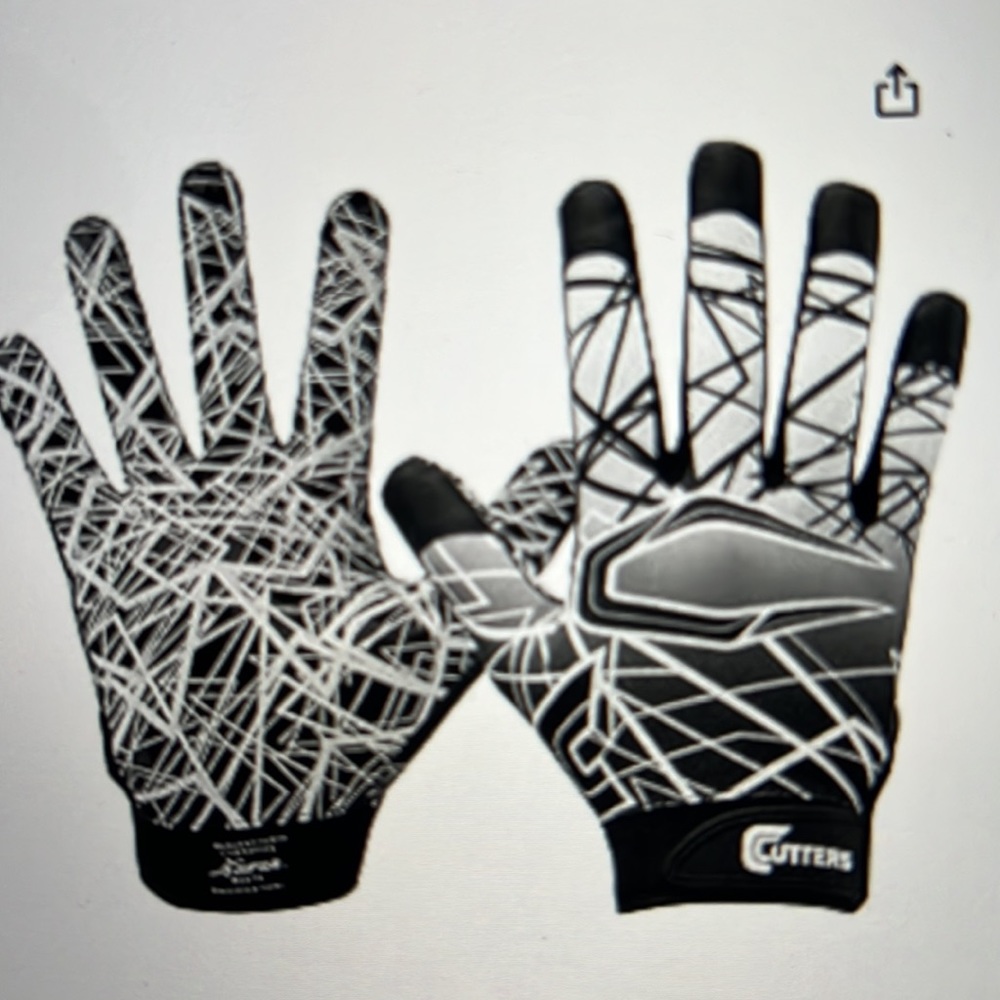 Cutters no slip Game Day Receiver Football Gloves NWT